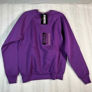Vintage Y2K Tultex Purple Matching Sweatshirt Jogger Pants Medium NWT New USA